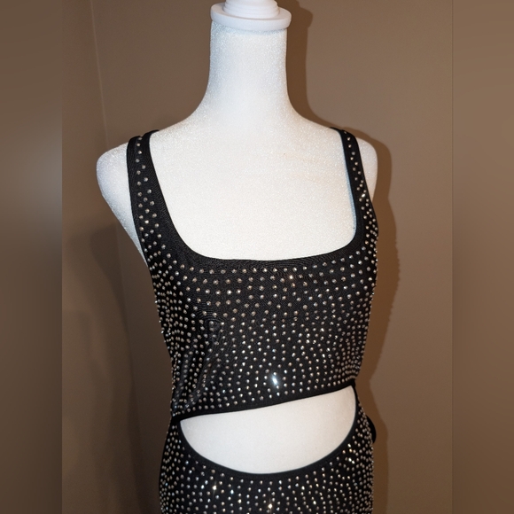 NWT Hot Miami Styles Sparkly Rhinestone Cut-Out Women's Jumpsuit - Picture 10 of 12